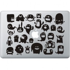 Doodle Monstertjes Macbook sticker